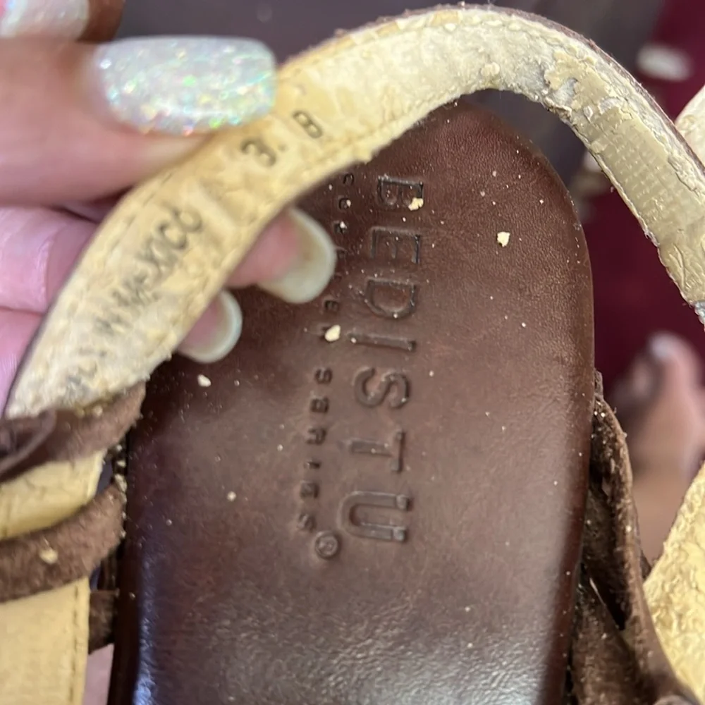 Bed Stu Cobbler Series Women’s Hurache Wedge in Brown Sz 7.5 to 8. Sz 38